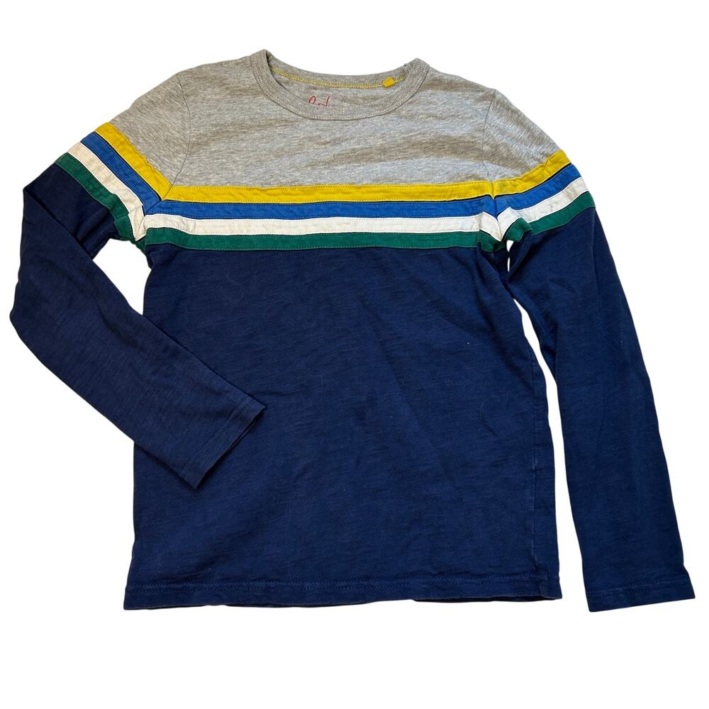 Mini Boden Boys Striped Applique Long-Sleeve Shirt 11-12Y